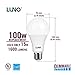 LUNO A21 Dimmable LED Bulb, 15W (100W Equivalent), 1600 Lumens, 5000K (Daylight), Medium Base (E26), UL & Energy Star (6-Pack)
