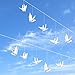 Hangnuo 50 PCS Origami Paper Cranes Folded DIY Japanese Crane Mobile String Garland for Wedding Party Backdrop Home Decoration, White