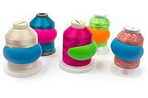 EMBROIDEX Lot of 48 Embroidery/Sewing Machine Thread Spools Savers - Mess Free Thread Spool Prevent Thread Unwinding No Loose Ends or Thread Tails