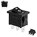 uxcell SPDT 3P 3 Position On-Off-On Toggle Wiring Boat Rocker Switch Black AC 125V/12A 250V/10A