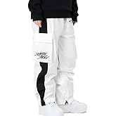 SEARIPE Men Baggy Snow Bibs 3L Cargo Skiing Pants Women Insulated Snow Pants Waterproof Outdoor Snowboard Pant