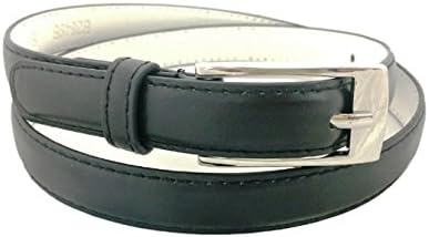 Solid Color Leather Adjustable Skinny Belt for Women's LARGE
