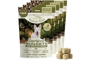 BADLANDS RANCH Superfood Nuggets – Freeze-Dried Raw Dog Treat & Food Topper, Nutrient-Dense Beef Tripe & Kale Formula, High Protein, No Artificial Additives, 8oz Bags (4-Pack Bundle)