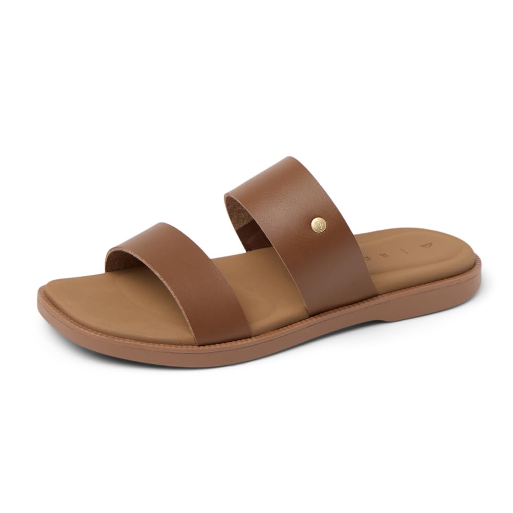REEF Sunny Alisah Womens Fashion Slide Sandal, Soft Molded Footbed, Arch Support, Brown, 5