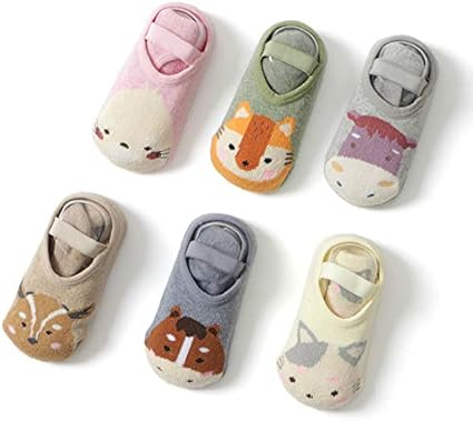 Amazon ベビー靴下 キッズソックス 快適 かわいい 滑り止め付き オシャレ 赤ちゃん 女の子 ガールズ 男の子 ボイズ 0 2歳 8cm 11cm カラーバリエーション 6足セット ソックス ブーティ ベビー マタニティ 通販