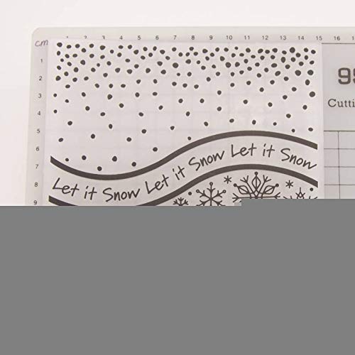 Kwan Crafts Merry Christmas Snowfall Let it Snow Snowflake Plastic Embossing Folders for Card Making Scrapbooking and Other Paper Crafts, 15x15cm