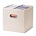 MaidMAX Storage Bins 12x12x12, for Home Organization and Storage, Toy Storage Cube, Closet Organizers and Storage, with Dual Plastic Handles, Beige, Set of 6