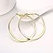 50mm Basketball Flattened Hoop Earrings 14K Gold For Girls Womens Nice Gift (gold)