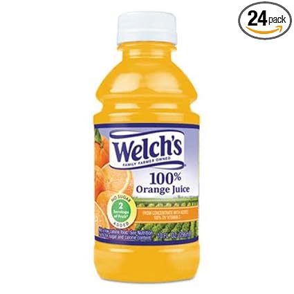 Welch's 100% Juice Orange glass 16oz (041800260003)