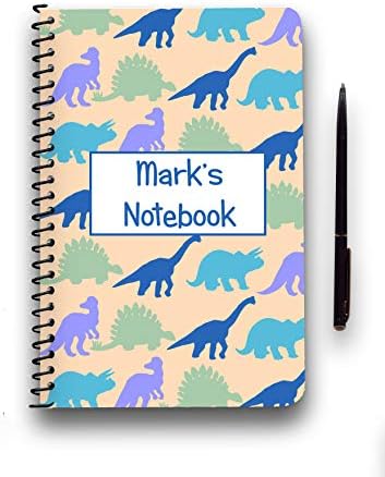 Personalised Notebook Dinosaur Pattern A5 Notebook Add Your own Name