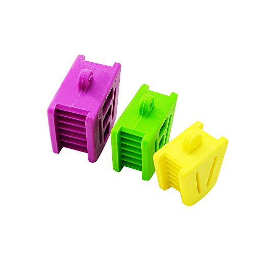 CarejoyÂ® Orthodontic Accessories 3PCS 1 SET Silicone Latex Mouth Prop Bite Blocks Purple Green Yellow