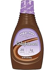 Keto Chocolate Syrup by Enlightened - Gluten-Free, Vegan , Kosher and Sugar-Free Chocolate Syrup - Keto syrup with 20 Calories and 1 Net Carb - Zero Sugar Syrup for Ice Cream, Coffee, Pancakes and More - 15 oz (Pack Of 1)