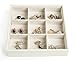 J JACKCUBE DESIGN 4 Stackable Trays Jewelry Storage Display Case for Drawer or Dresser - Holder for Earring Ring Necklace or Cufflinks - MK220-2ABCD