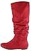 Cambridge Select Women's Slouchy Knee High Flat Boot (8.5 B(M) US, Burgundy IMSU)