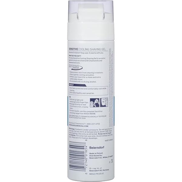 NIVEA FOR MEN SENSITIVE COOLING SHAVING GEL 7 OZ