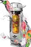 Fruit Infused Water Bottle - Create Your Own Healthy Recipe of Flavored Fruit Infused Water- Large 32 OZ