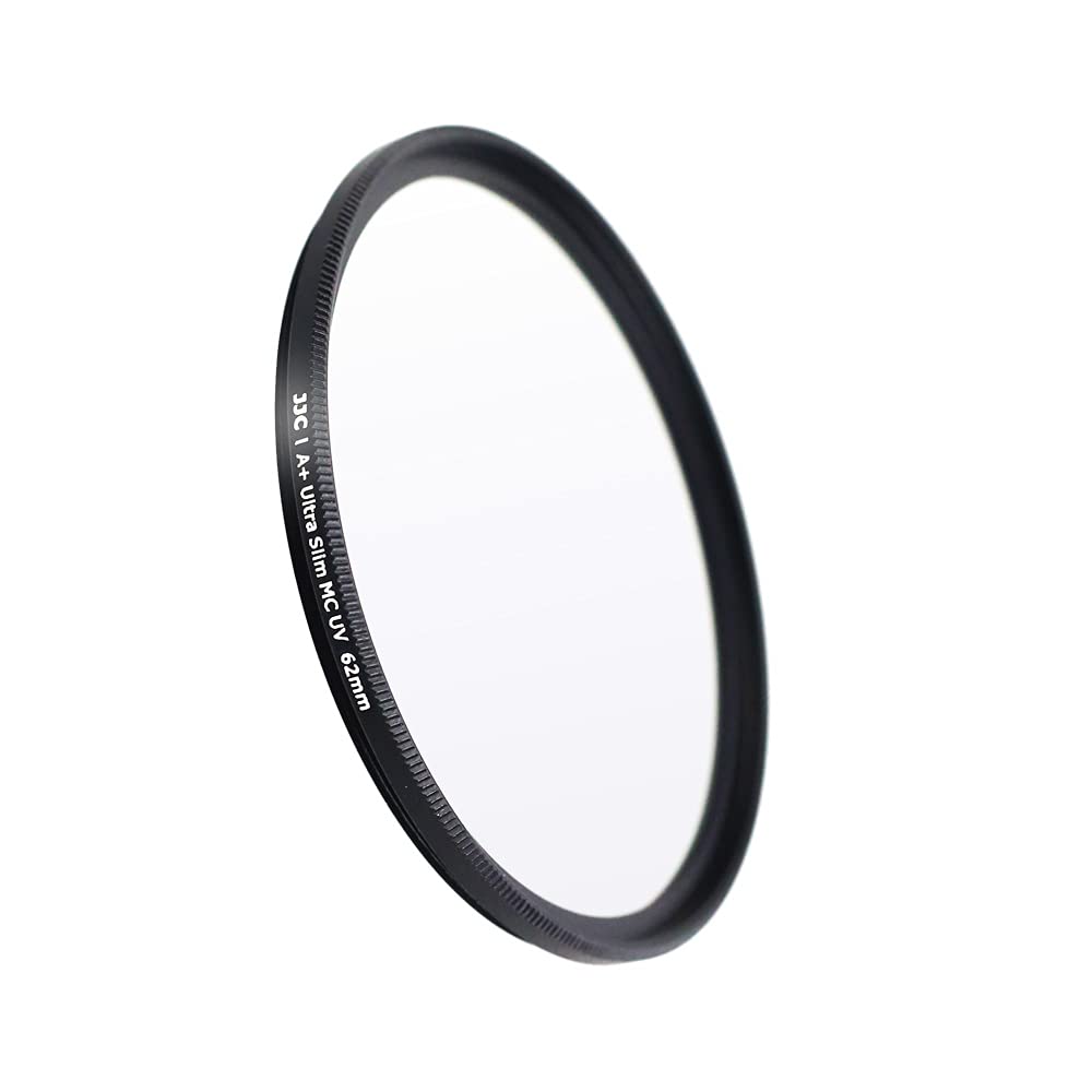 JJC 62mm UV Filter Ultra Slim Multi-Coated Ultraviolet Protection Lens Filter for Sony Nikon Fuji Panasonic Tamron Lens with 62mm Thread