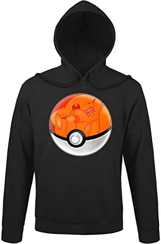 Funny Pokémon Parodies Black Hoodie - Pikachu in his Poke Ball (Pokémon Parodies Parody) (Ref:418)
