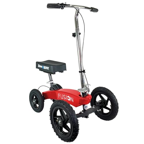 KneeRover All Terrain Fusion Patented Knee Scooter with 4 Wheel Steering - Knee Walker for Adults for Foot Surgery, Broken Ankle, Foot Injuries - Heavy Duty Knee Rover Scooter for Broken Foot