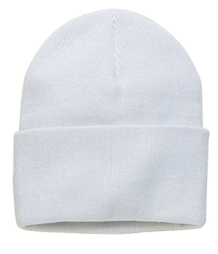 image for PORT AND COMPANY Port & Company Men's Knit Cap OSFA White, mens