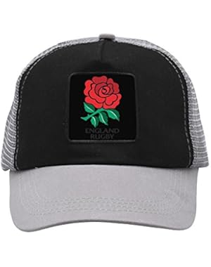 Unisex England Rugby Rose Logo Trucker Hat Adjustable Mesh Cap