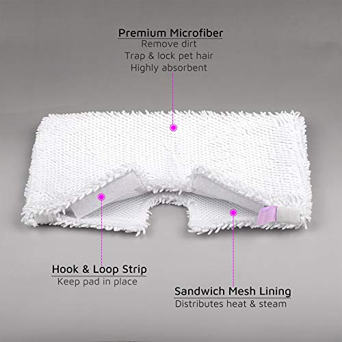 Flammi Steam Mop Replacement Pads for Shark Steam Pocket Mop S3500