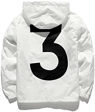 WEIPENG Men's Running Windbreaker Lightweight Athletic Track Jackets (XX-Large, 3 White)