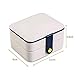 Travel Jewelry Box Double Layer Jewellery Organizer Small Size Storage Case with Mirror for Ring Ear Stud Necklace Birthday