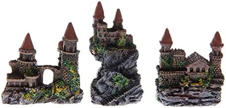 Jieteenager Polyresin Tower Castle Aquarium Ornament Fish Tank Decoration Accessories 1pc