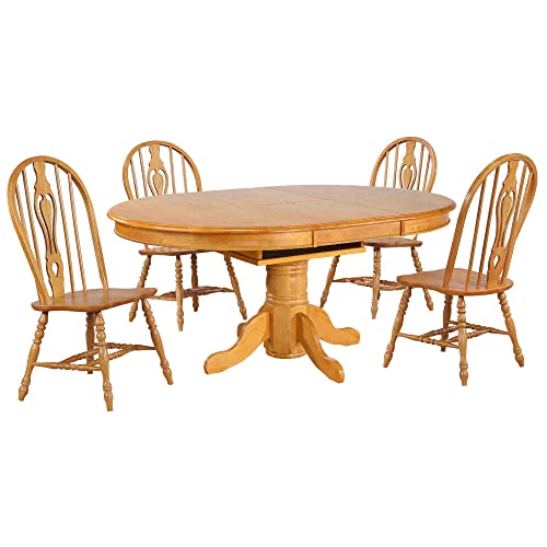 Sunset Trading Oak Selections Dining Table Set, Light Finish