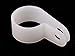Shapenty White Nylon Screw Mounting R Type Cable Clamp Fastener Plastic Wires Cord Clip Fixer Holder Organizer for 3/8 Inch /9.5mm Diameter Wire Rope Tube Management, 60Pieces/Box