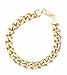 Men's Yellow Gold Tone 9mm Cuban Curb Chain Link Bracelet
