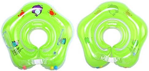 2 Pcs of Infant Baby Inflatable Swimming Ring Float Swimtrainer Infant Swim Accessories (green)