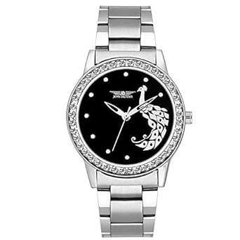 Pea-Cock Black Dial Watch - for Women