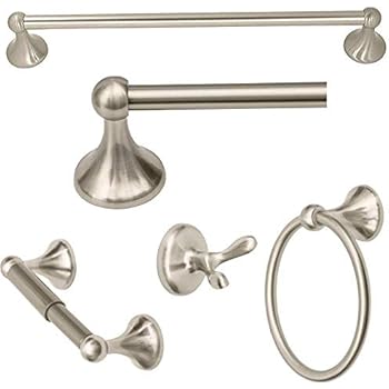 5 Piece Contemporary Bathroom Hardware Accessories Set With 24