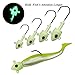 thkfish Fishing Jigs Fishing Jigs Head Glow Fishing Lures Attractive Luminous Glow Lead Fishing Jig Heads Bass Salmon Trout Fishing Glow Jigs 10Pcs 10g(3/8oz)