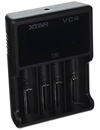 XTAR VC4 - Cargador para baterías de iones de litio y Ni-MH (versión auténtica de Estados Unidos)