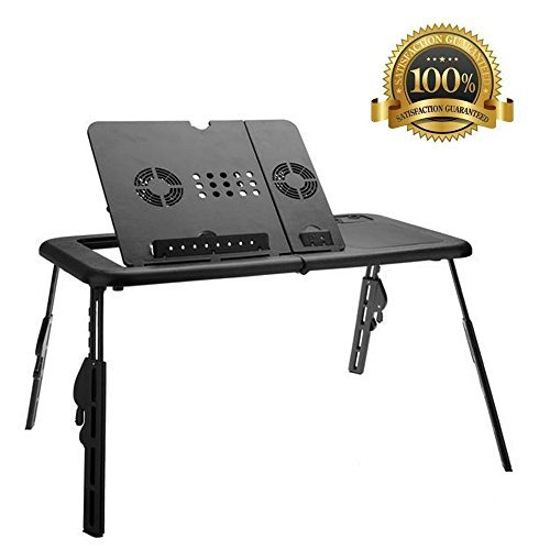 image for Utheing Foldable Laptop Desk, Portable Adjustable Bed Laptop Table wit