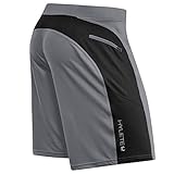 helix flex-knit integrated pocket short - cool gray/black - MDAK
