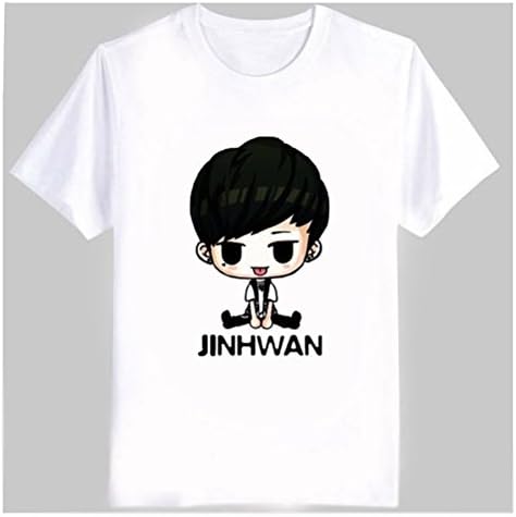 KPOP IKON T-shirt Cartoon Short Sleeve Tee Bobby Dong Hyuk B.I Unisex cotton Tshirt