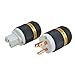 Viborg HiFi US Power Plug+IEC C15 Connector Set, Pure Copper Non-Magnetic 15A 250V AC, Nylon/Fiberglass Shell for DIY Audiophile Power Cable