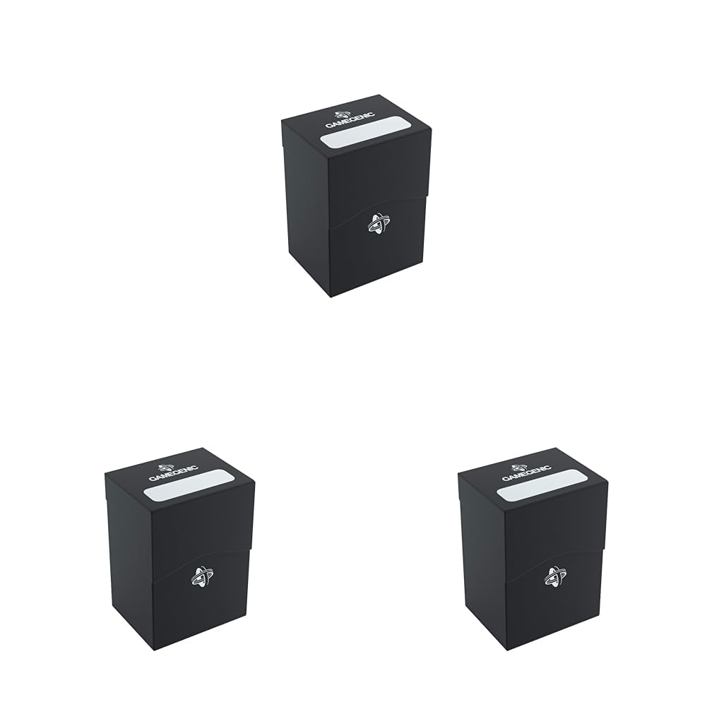Gamegenic 80-Card Deck Holder, Black (Pack of 3)