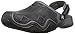 crocs Men's Swiftwater Leather Clog, Graphite/Black, 9 M US