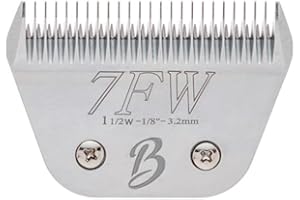 Bucchelli Detachable A Series Wide 7fw Blades for Dog Grooming Full Tooth Cuts length 1/8" - 3.2mm Japanese Carbon Steel 7fw Dog Grooming Blade Supplies| 7fw Dog Clipper (Compatible A5 Series(B7FW)