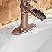 BWE Waterfall Bathroom Faucet Single Handle One Hole Sink Faucet Supply Hose Included Lavatory Deck Mount Copper