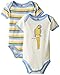 Touched by Nature Unisex Baby Organic Cotton Bodysuits, Parrot 2-Pack, 3-6 Months