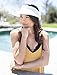 Livingston Open Top Hat Women's Wide Brim SPF 50+ UV Protection Visor Hat, White