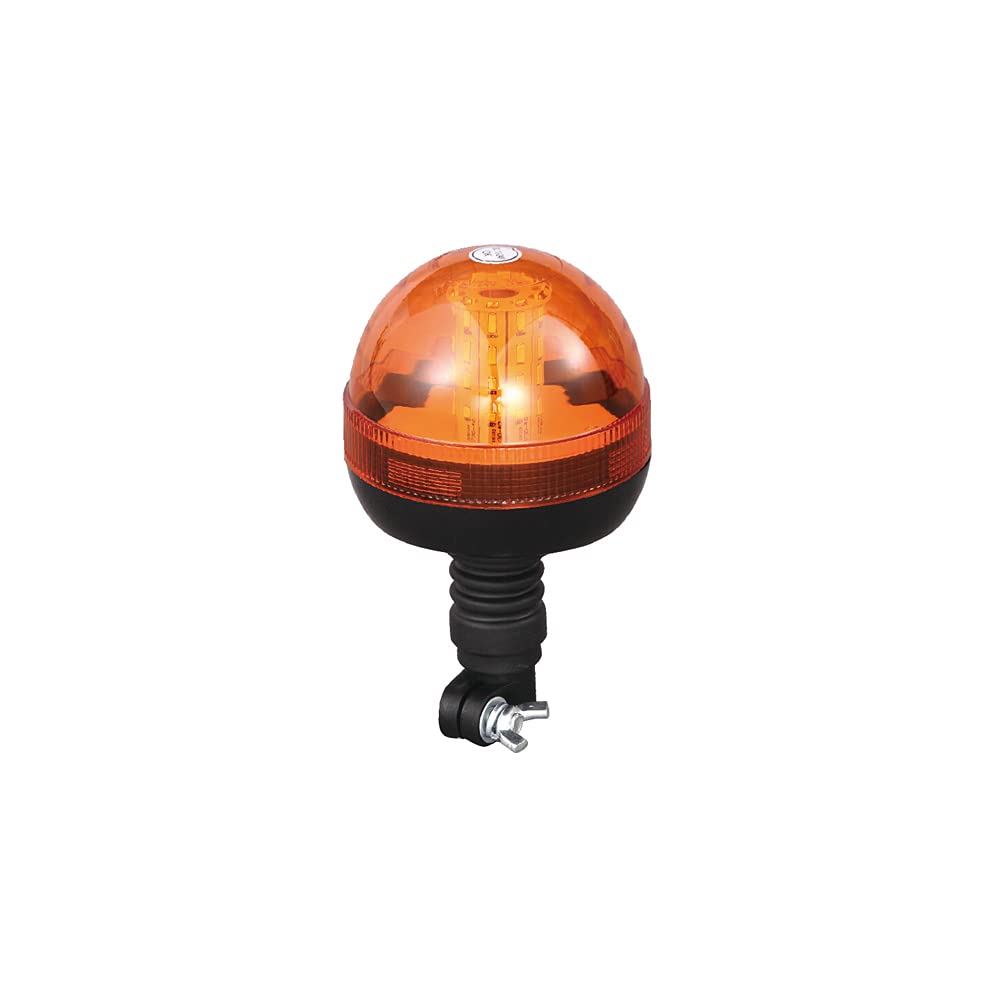 Maypole 12/24V 40x3W LED Amber Flashing Warning Beacon Flexi DIN Pole for Vans, Tractors, Recovery Vehicles, Forklifts
