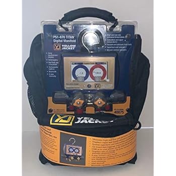 2063 bacharach stinger gauge pressure manifold p51 titan hoses compact valve jacket yellow digital