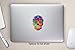Vinyl Junkie Graphics Sugar Skull Sticker Dia de Los Muertos Decal Mexican Day of The Dead Stickers for Notebook car Truck Laptop Many Color Options (Rainbow Tie Dye)